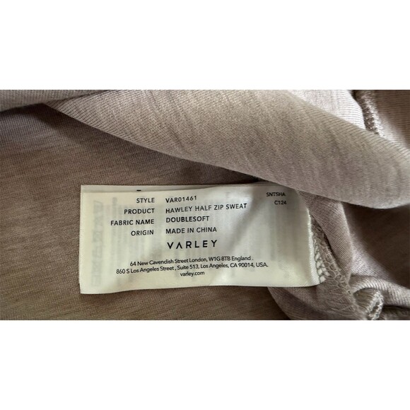 NWT Varley Hawley Half Zip Pullover Sweatshirt Womens Size S Taupe Athleisure - Picture 11 of 16